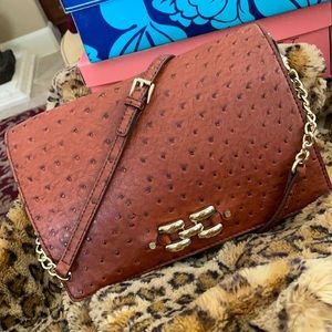 DANA BUCHMAN Beautiful Faux Ostrich Crossbody Bag!